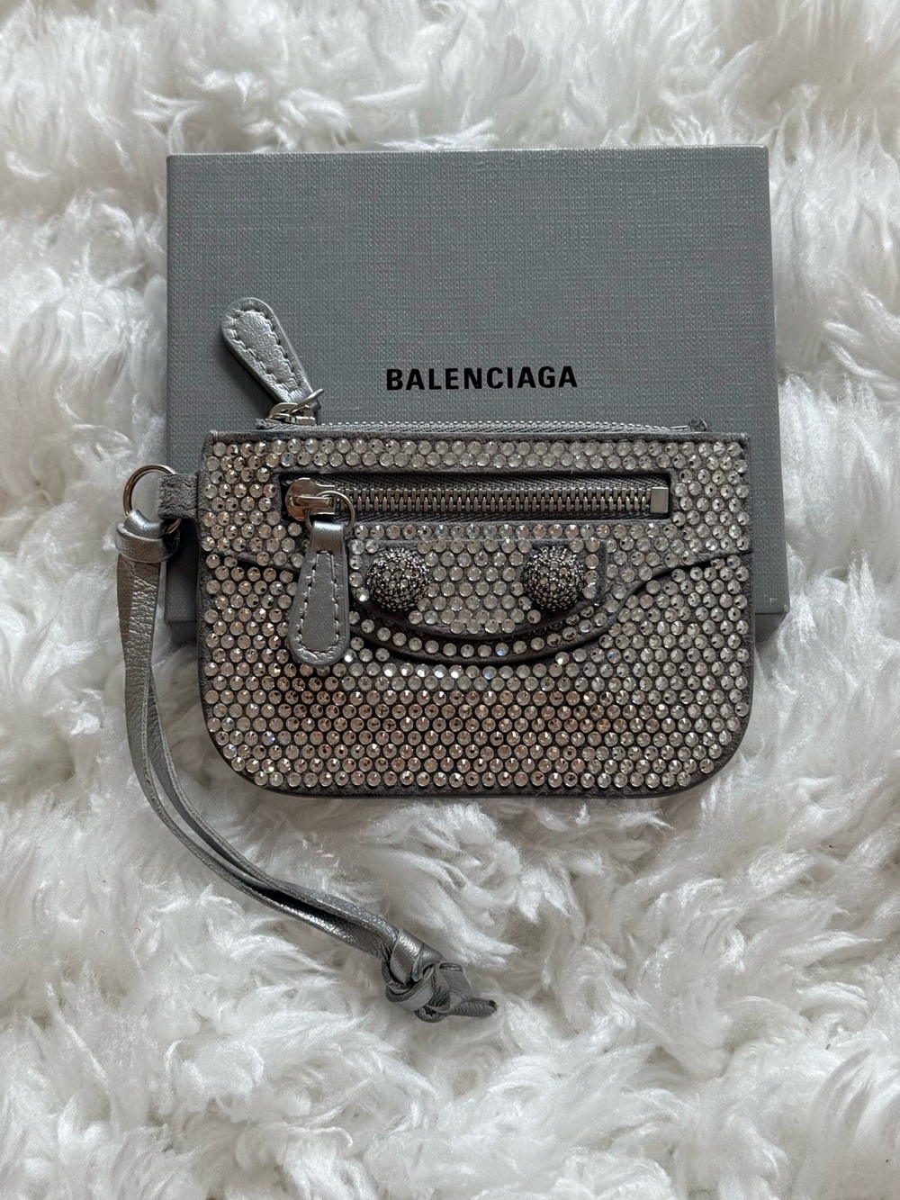 Balenciaga Le Cagole Rhinestone Coin Purse / Card Holder